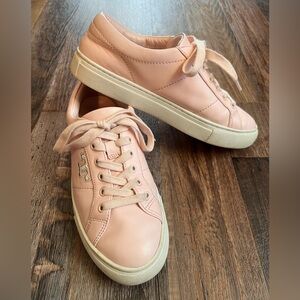 Tory Burch Pink Leather Howell Court Sneakers